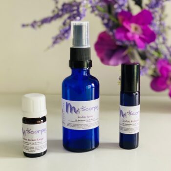 Scorpio Essential Oil Blend, Rollerball & Spray