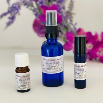 New Crescent Moon Essential Oil Blend, Rollerball & Spray