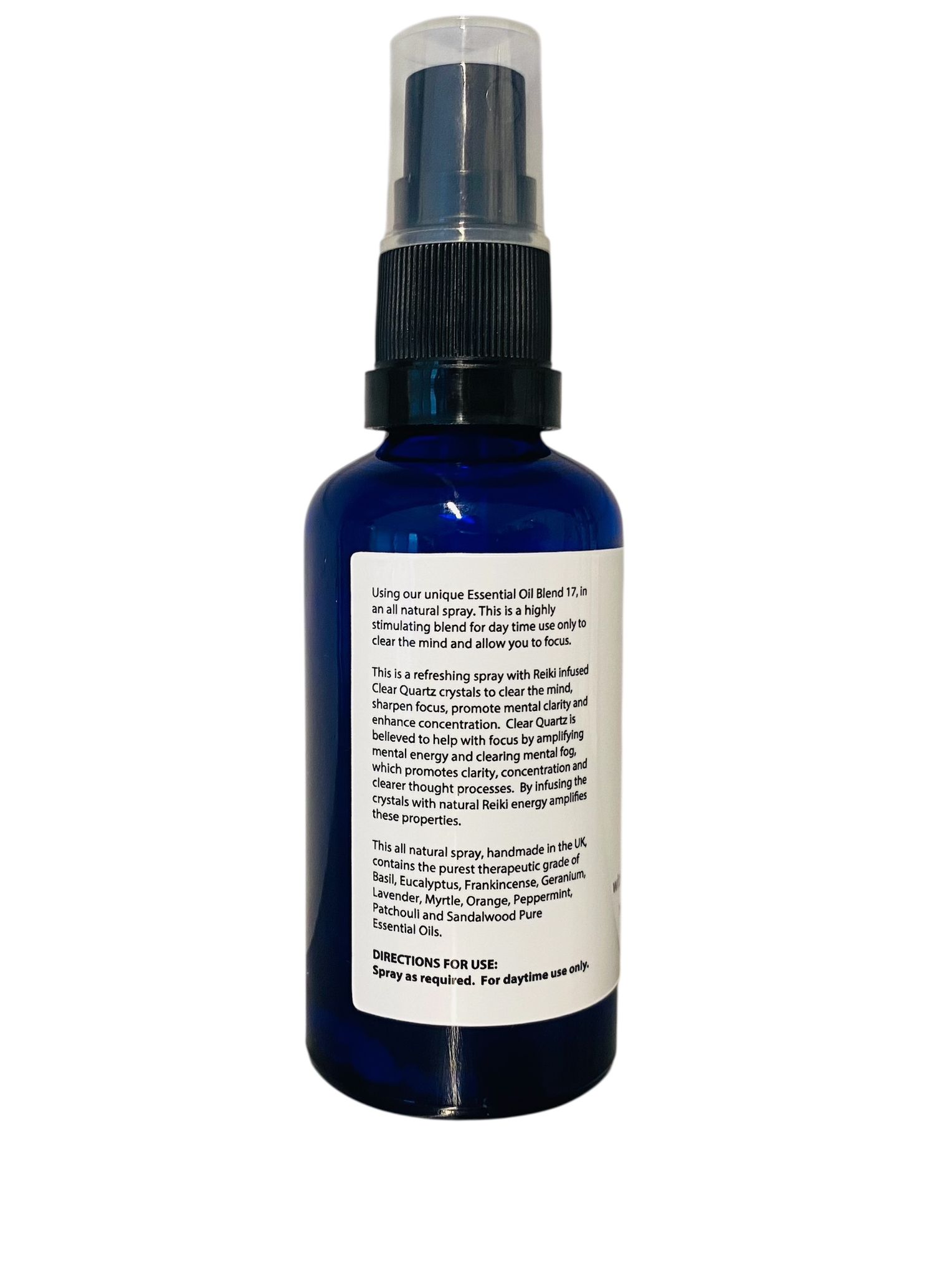 Focus with Reiki Infused Clear Quartz, 50ml - Image 2