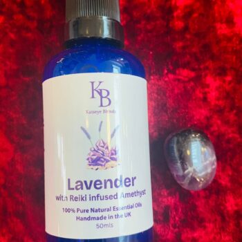 Lavender with Reiki Infused Amethyst, with Amethyst Tumble Stone
